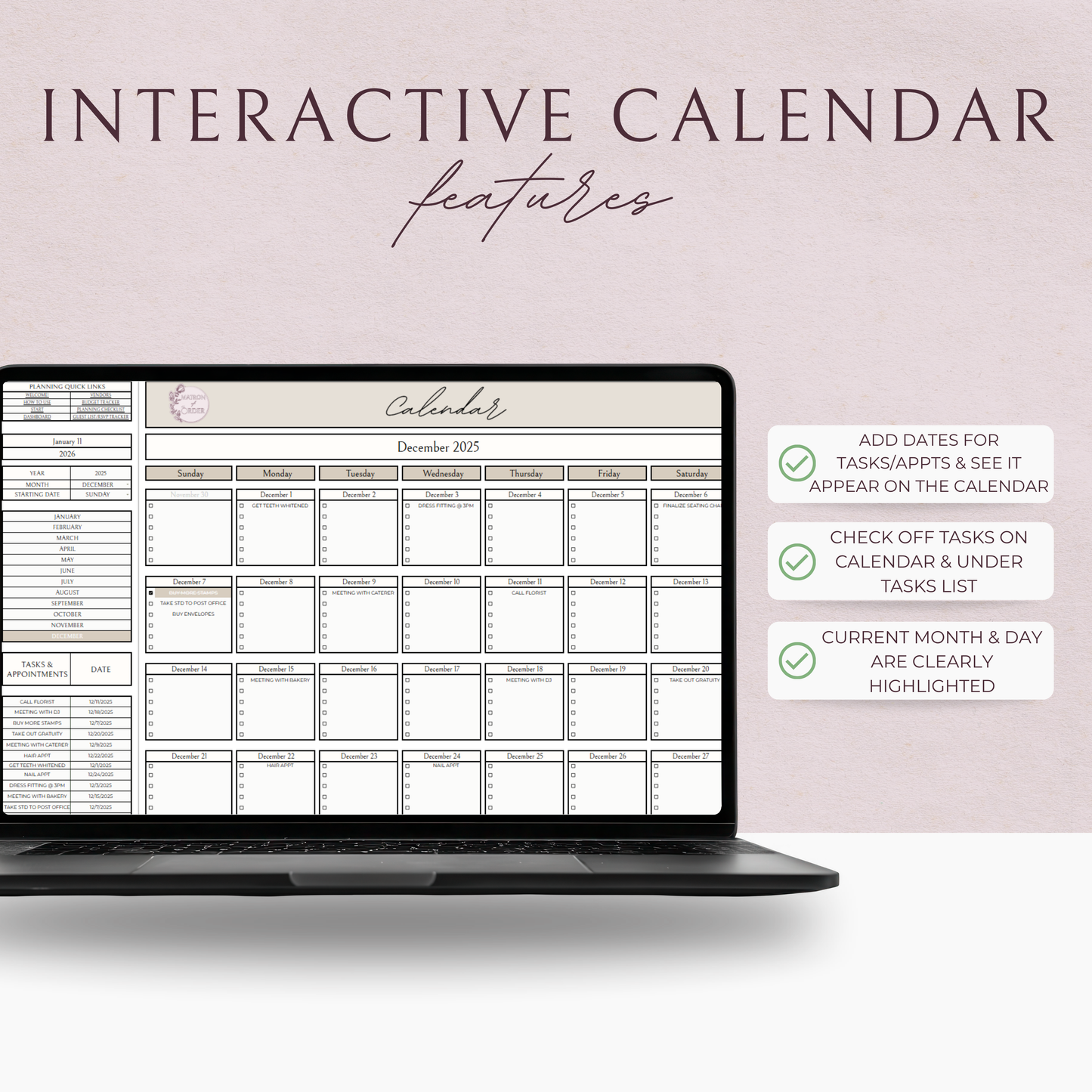 Essential Wedding Planning Spreadsheet - Neutral Edition