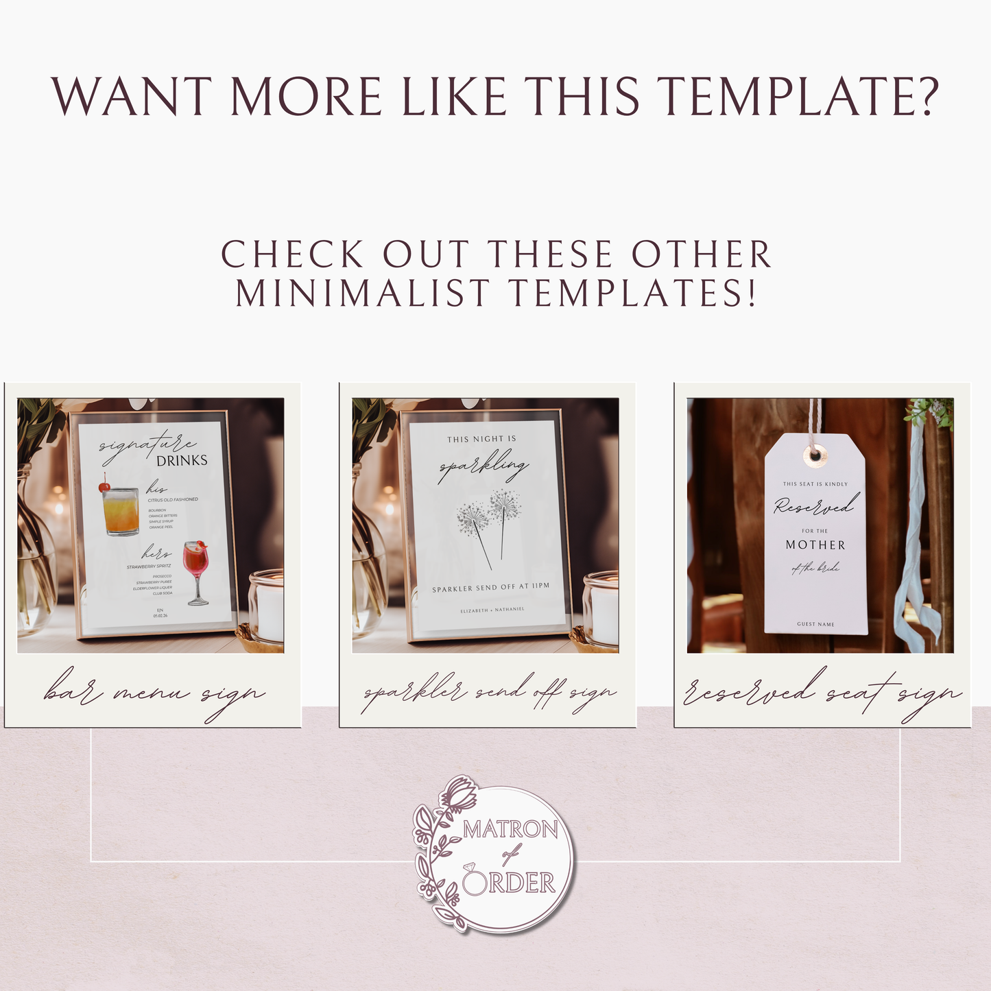 Minimalist Guest Book and Gifts & Cards Sign Template Bundle | Customizable & Ready-to-print