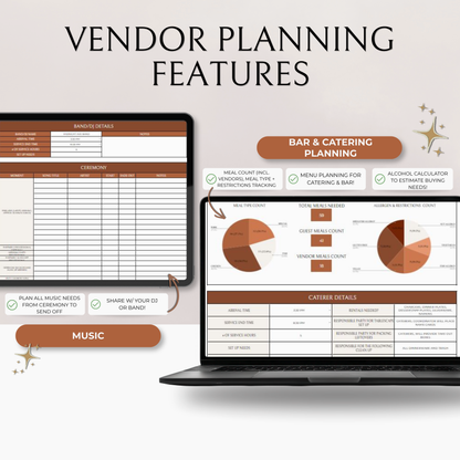 The Complete Wedding Planning Spreadsheet - Terracotta Edition