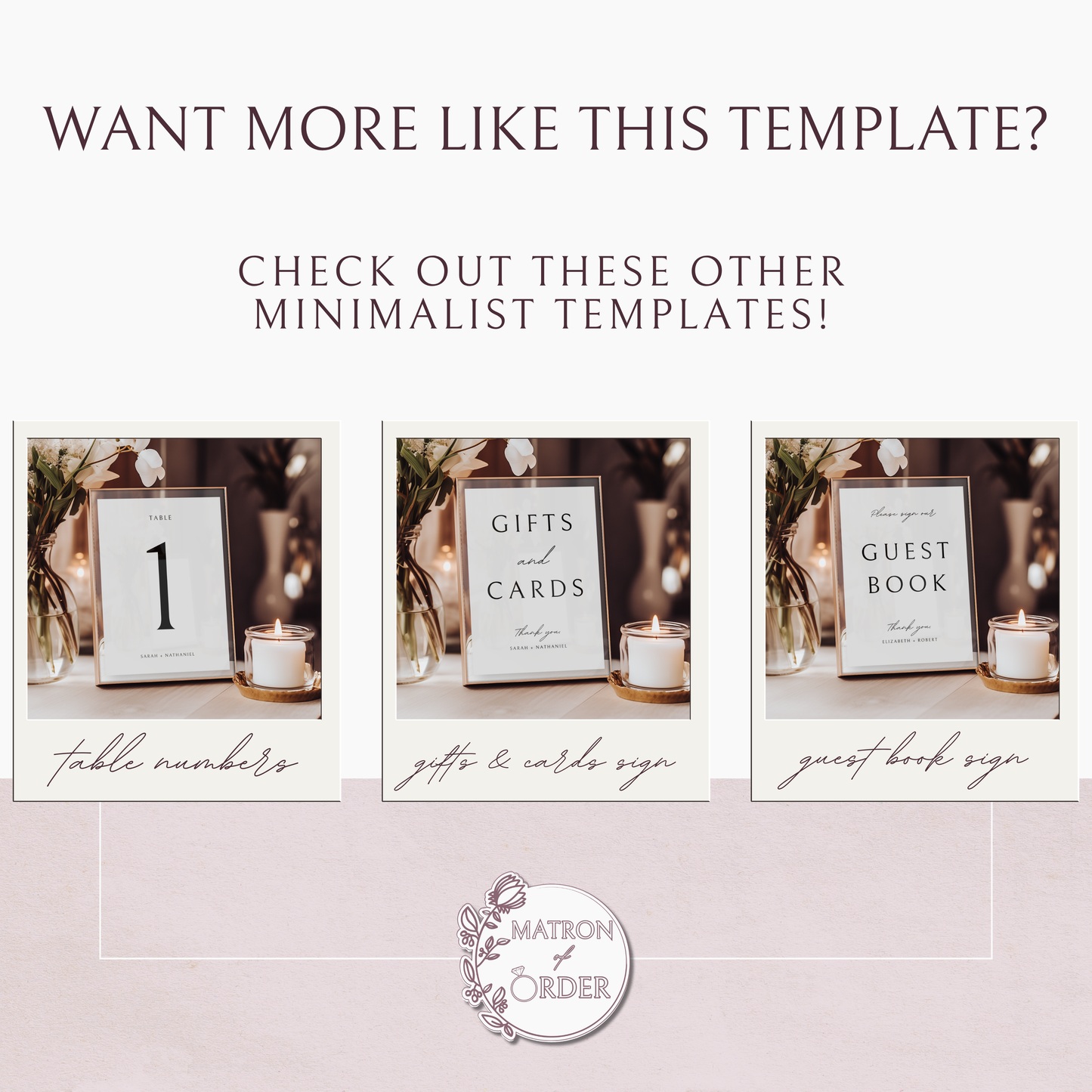 Minimalist Seating Chart Cards Template | Customizable