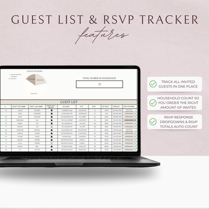 Essential Wedding Planning Spreadsheet - Neutral Edition