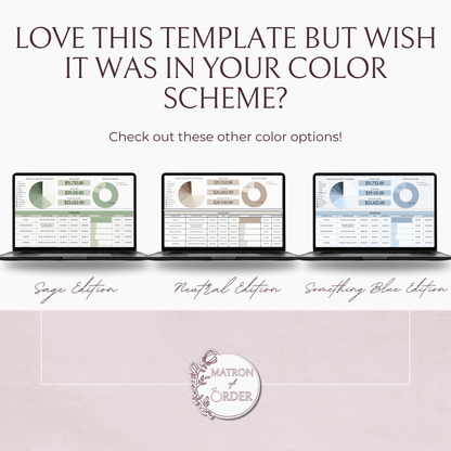 Essential Wedding Budget Tracker Spreadsheet - Terracotta Edition