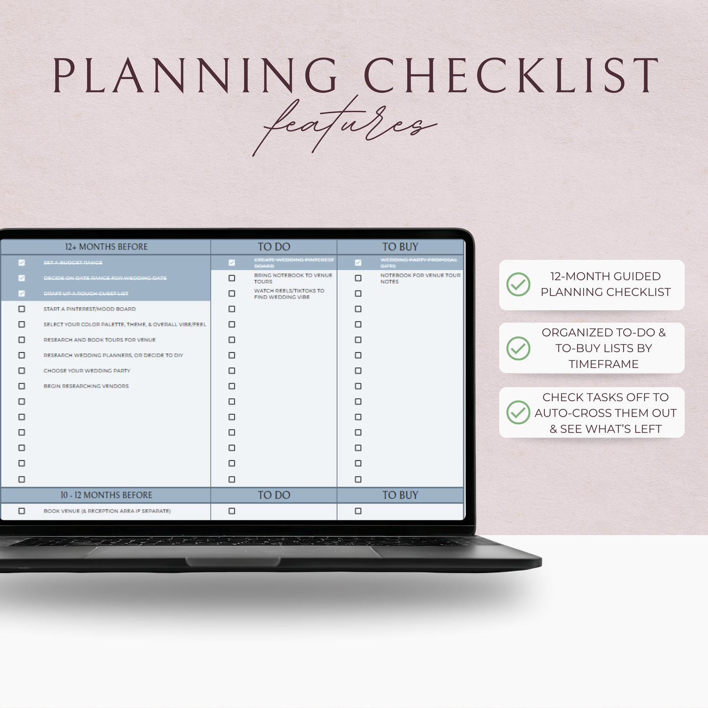 Tableur essentiel pour l'organisation du mariage - Édition "Quelque chose de bleu"