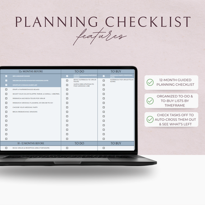 Tableur essentiel pour l'organisation du mariage - Édition "Quelque chose de bleu"