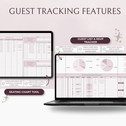 The Complete Wedding Planning Spreadsheet - Blush Edition
