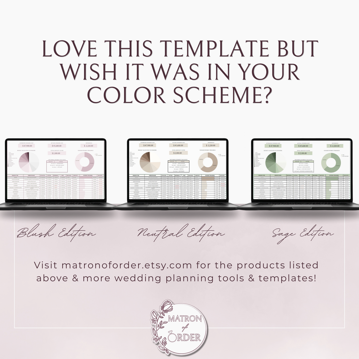 The Complete Wedding Planning Spreadsheet - Something Blue Edition