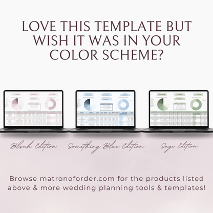 The Complete Wedding Planning Spreadsheet - Neutral Edition