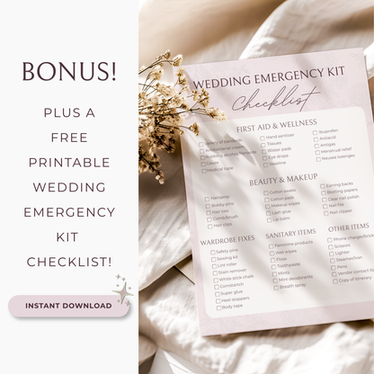 The Complete Wedding Planning Spreadsheet - Blush Edition