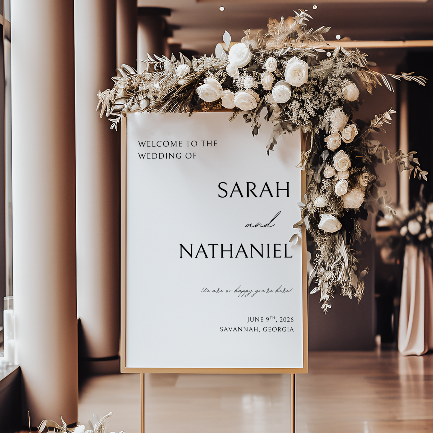 Minimalist Welcome Sign Template | Customizable