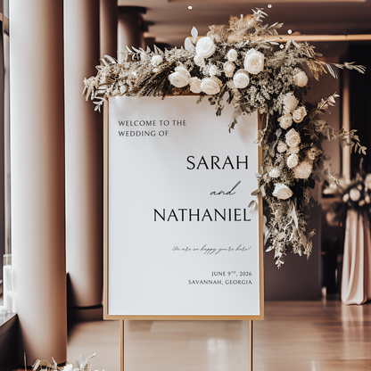Minimalist Welcome Sign Template | Customizable