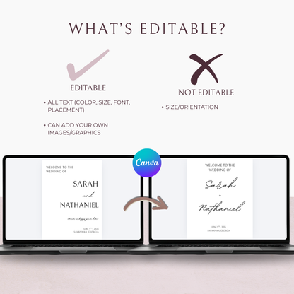 Minimalist Welcome Sign Template | Customizable