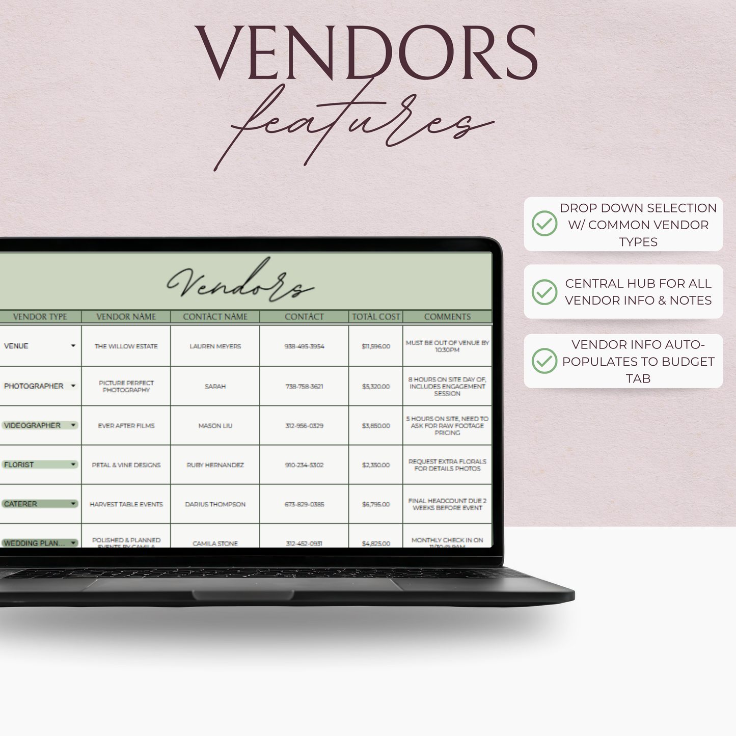 Tableur essentiel pour le suivi du budget de mariage - Édition Sage