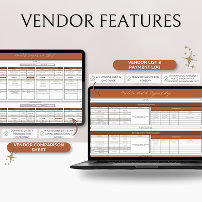The Complete Wedding Planning Spreadsheet - Terracotta Edition