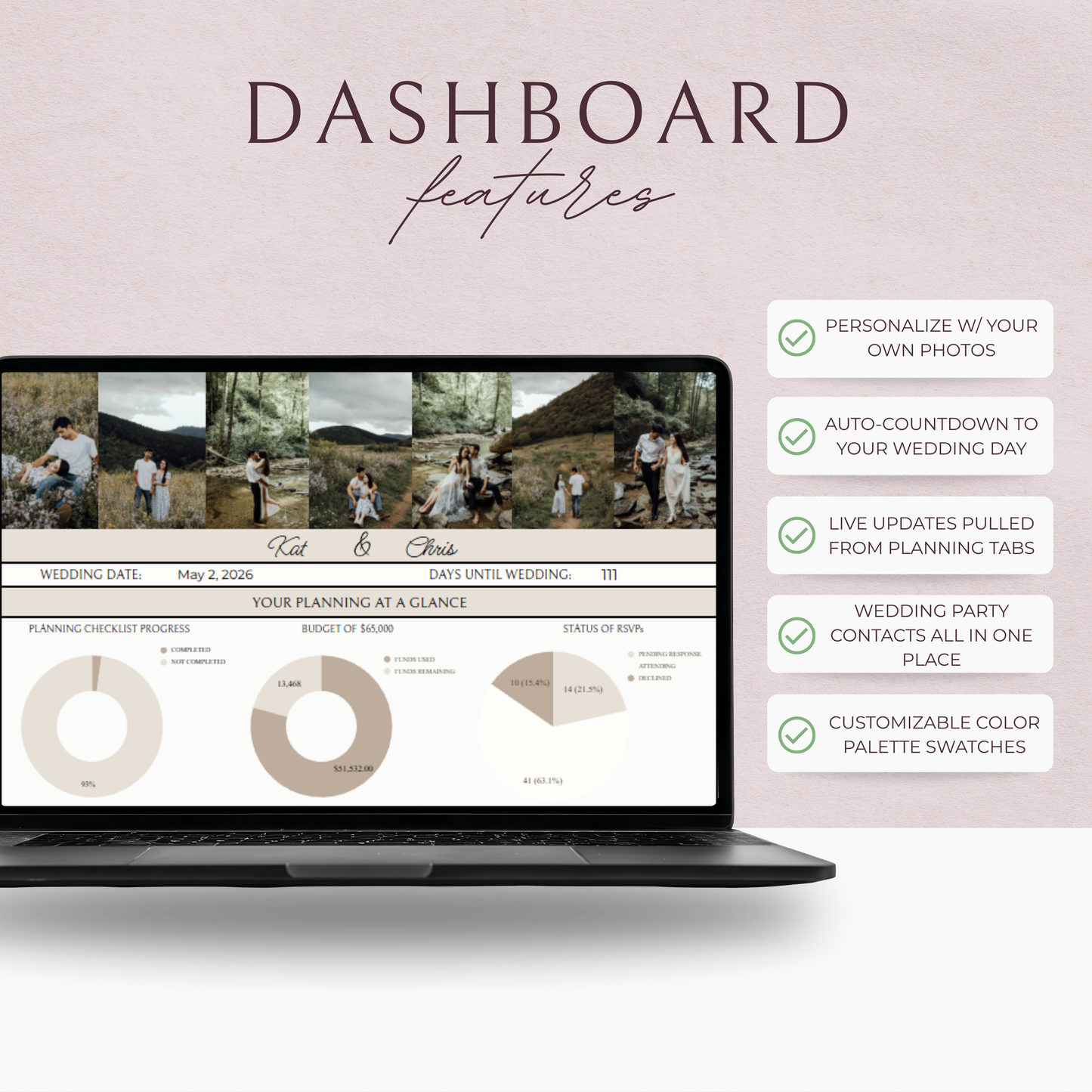 Essential Wedding Planning Spreadsheet - Neutral Edition