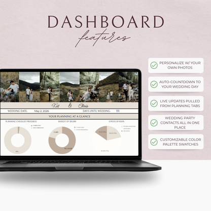 Essential Wedding Planning Spreadsheet - Neutral Edition
