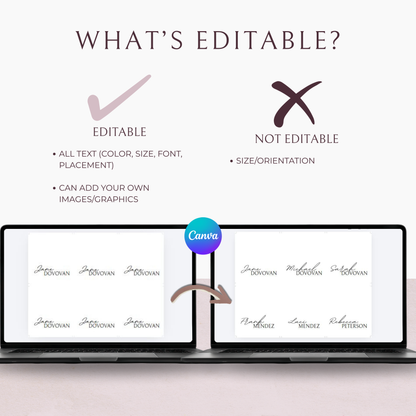Minimalist Folded Reception Place Cards Template | Customizable