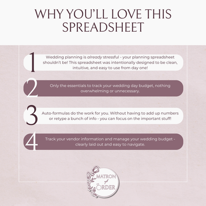 Tableur essentiel pour le suivi du budget de mariage - Édition Sage
