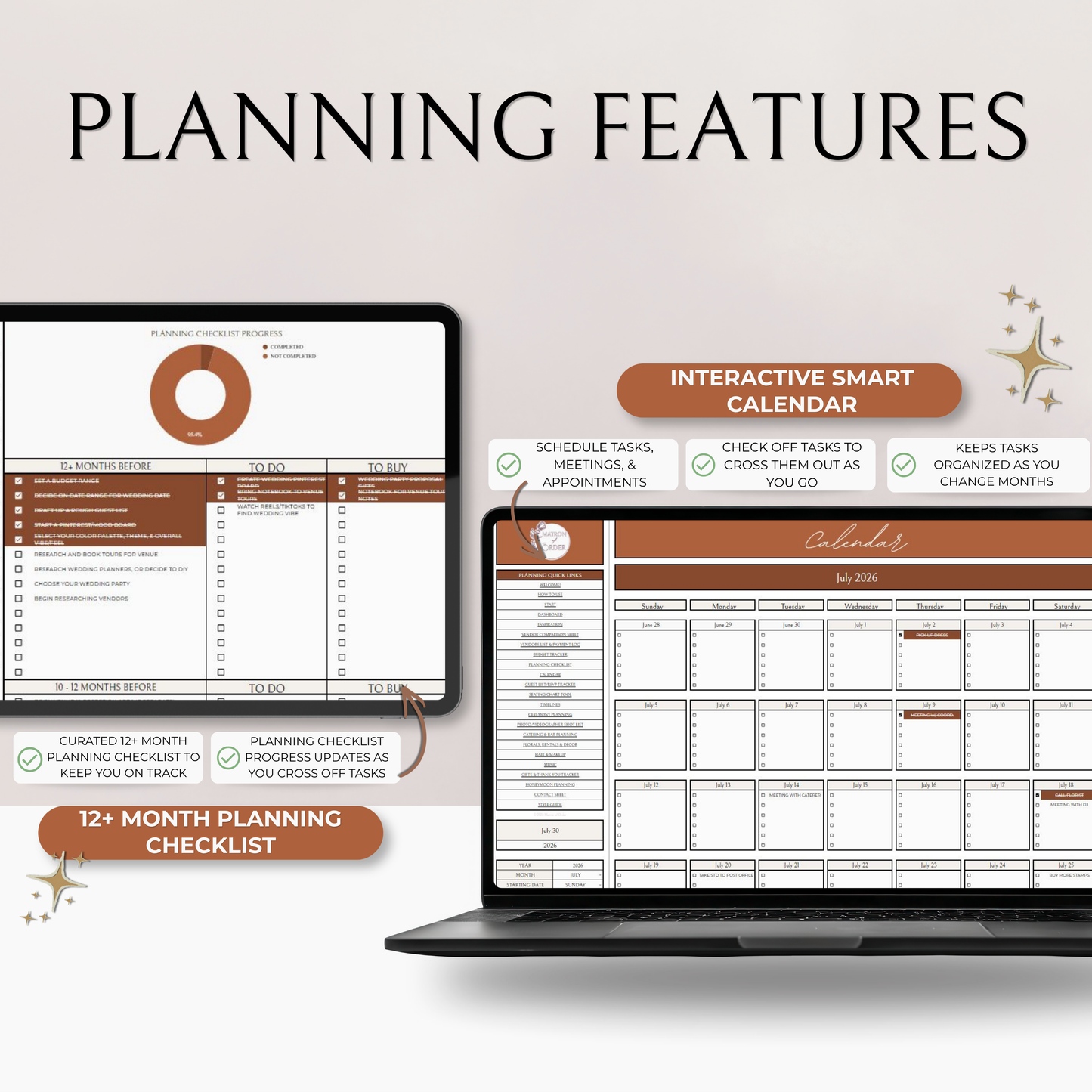The Complete Wedding Planning Spreadsheet - Terracotta Edition