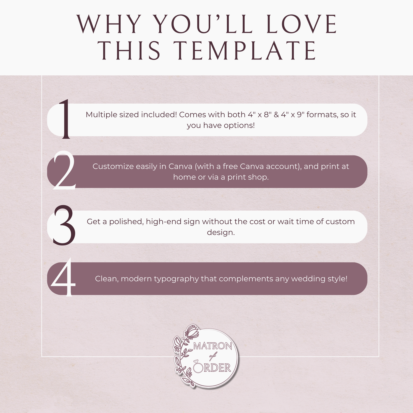 Minimalist Menu Template | Customizable