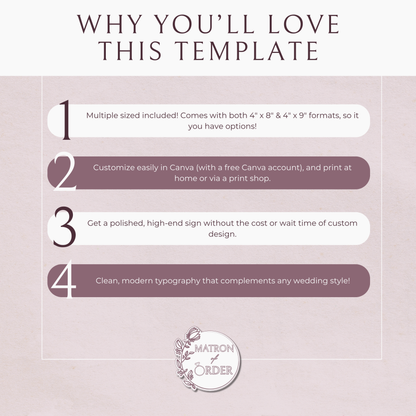 Minimalist Menu Template | Customizable