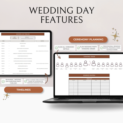 The Complete Wedding Planning Spreadsheet - Terracotta Edition