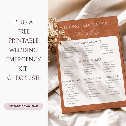 Essential Wedding Planning Spreadsheet - Terracotta Edition