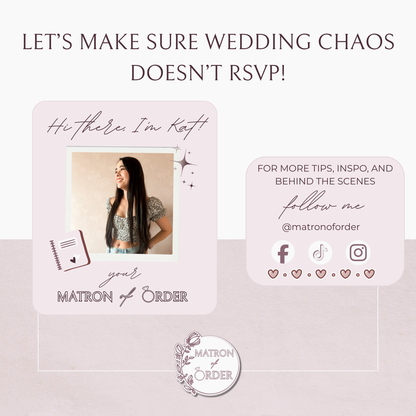 Minimalist Wedding Reserved Seating Tag Template | Customizable