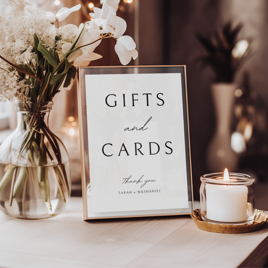 Minimalist Gifts & Cards Sign Canva Template | Customizable & Ready-to-print