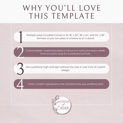 Minimalist Welcome Sign Template | Customizable