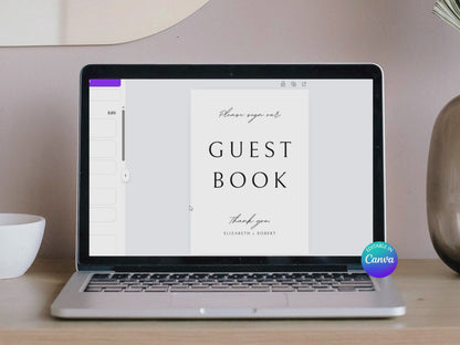 Minimalist Guest Book Sign Template | Customizable & Ready-to-print