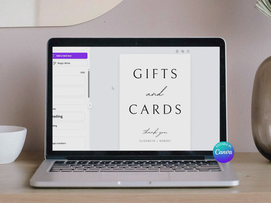 Minimalist Gifts & Cards Sign Canva Template | Customizable & Ready-to-print