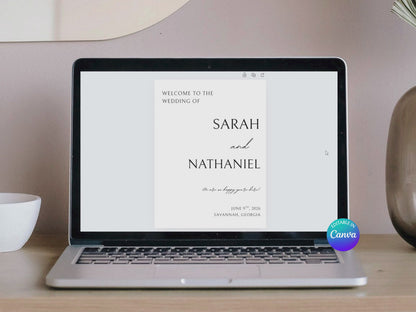 Minimalist Welcome Sign Template | Customizable