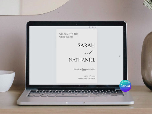 Minimalist Welcome Sign Template | Customizable