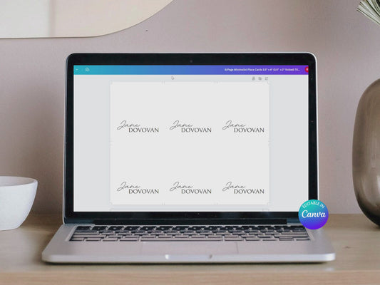 Minimalist Folded Reception Place Cards Template | Customizable